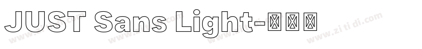 JUST Sans Light字体转换
